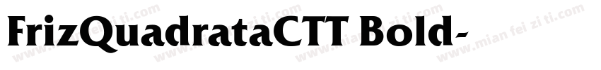 FrizQuadrataCTT Bold字体转换